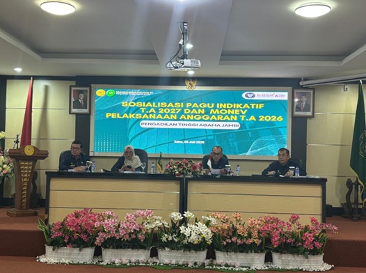 PTA Jambi Selenggarakan Rapat Sosialisasi Pagu Indikatif Tahun Anggaran 2027 dan Monev Pelaksanaan Anggaran Tahun Anggaran 2026