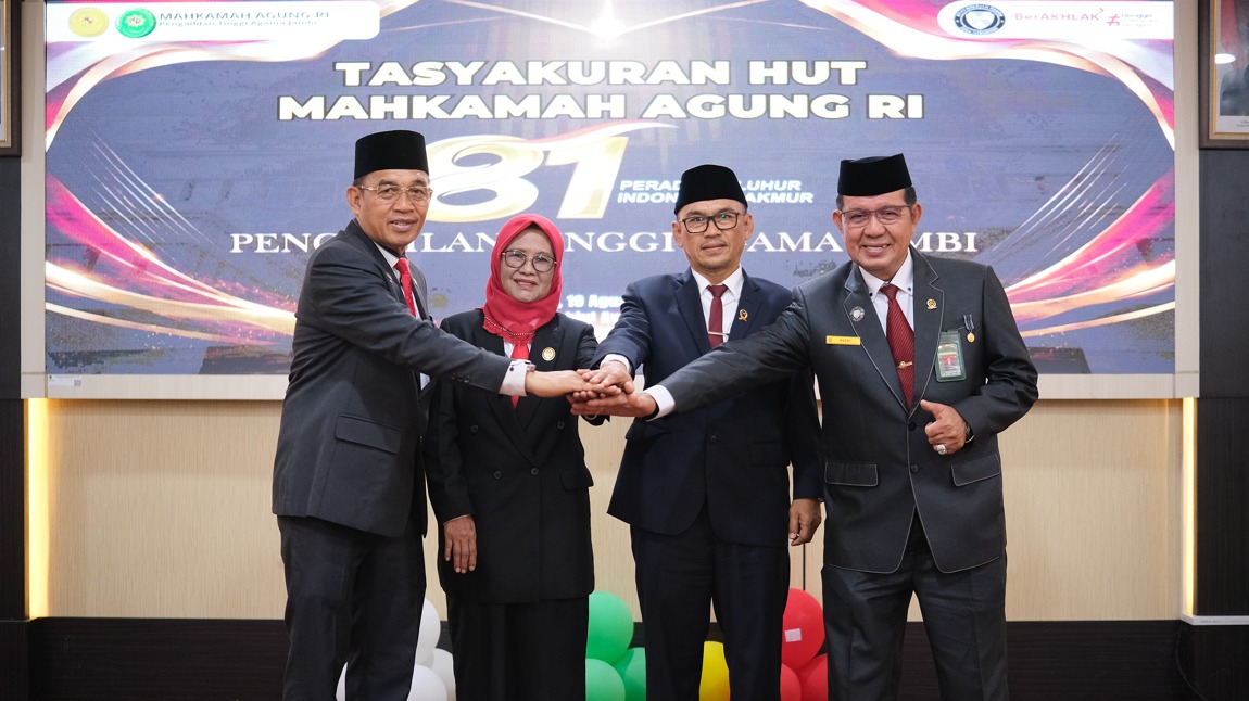Semarak HUT Mahkamah Agung RI Ke-81, PTA Jambi Gelar Tasyakuran Penuh Kehangatan dan Kekeluargaan