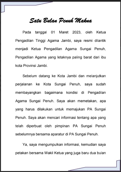 Cover Satu Bulan Penuh Makna