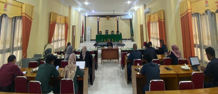 Rapat Rutin Bulanan Kepaniteraan PTA Jambi Mengenai Monitoring dan Evaluasi